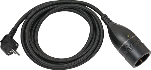 Ngk brennerstuhl suministro de alta calidad con interruptor giratorio y funda textil 3m h05vv-f 3g1.5 negro - 1161830010