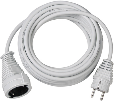 Cable de extensión de plástico de calidad Brennerstuhl | 10m | blanco | h05vv-f 3g1.5 fr - 1168464