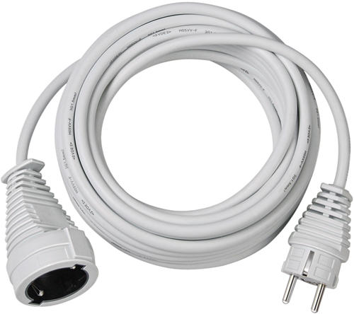 Prolunga in plastica di qualità Brennerstuhl | 10m| bianco | h05vv-f 3g1.5fr - 1168464