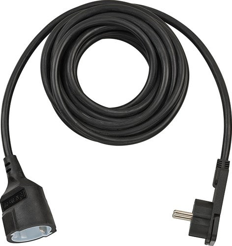 Prolunga in plastica di qualità Brennerstuhl con spina piatta 5m h05vv-f3g1.5 nero - 1168980050