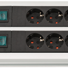 Brennenstuhl premium-alu-line techniek stekkerdoos 8-voudig duo zwart 3m h05vv-f 3g1,5 4-voudige schakelbare stop - 1391000908