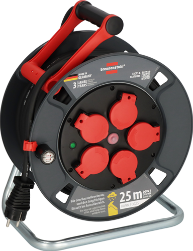 Avvolgicavo professionale Brennerstuhl | 300 ku 2200 | ip44 | 25m| h07rn-f3g2.5 - 9232250100