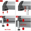 Abrazaderas de mesa Brennerstuhl con tornillos de bloqueo para enchufes de oficina de aluminio - 1990500010