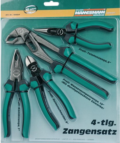 Brüder Mannesmann Brüder Mannesmann Tangenet de 4 piezas de 4 piezas 10997