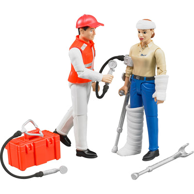 Conjunto de figuras del servicio de rescate de Bruder Bworld