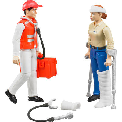 Conjunto de figuras del servicio de rescate de Bruder Bworld