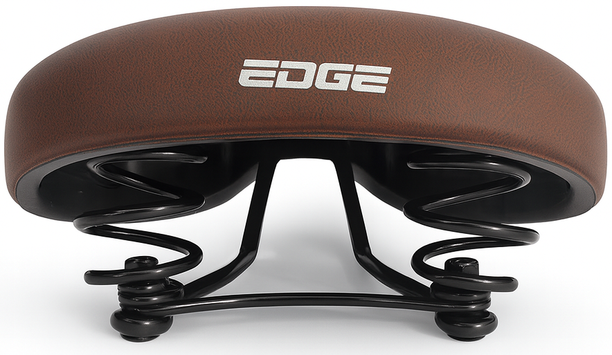 Edge Fietszadel City Retro Brown Dark (imballaggio dell'officina)
