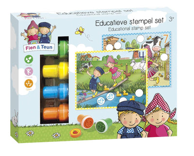 Set de sellos educativos Fien y Teun de 14 piezas