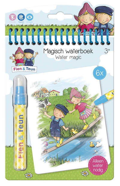 Fien teun water kleur boekje - herbruikbaar magisch kleurboek - kleuren educatief peuter speelgoed - vanaf 2 jaar