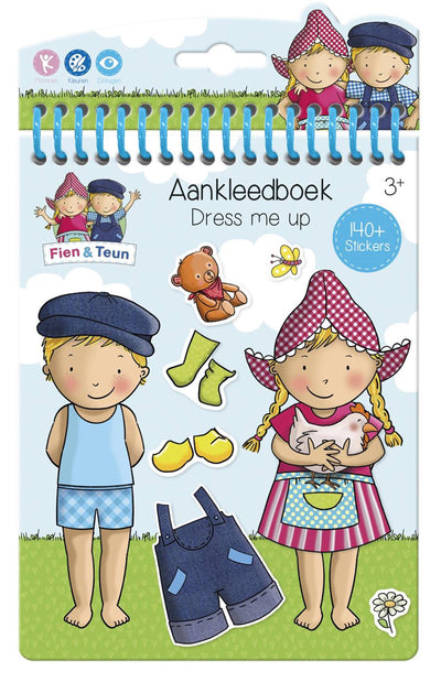 Bambolino fien teun dress me up sticker aankleed- en kleurboekje vakantieboekje meisjes 24 delig - educatief speelgoed junior vanaf 3 jaar stickeren en kleuren