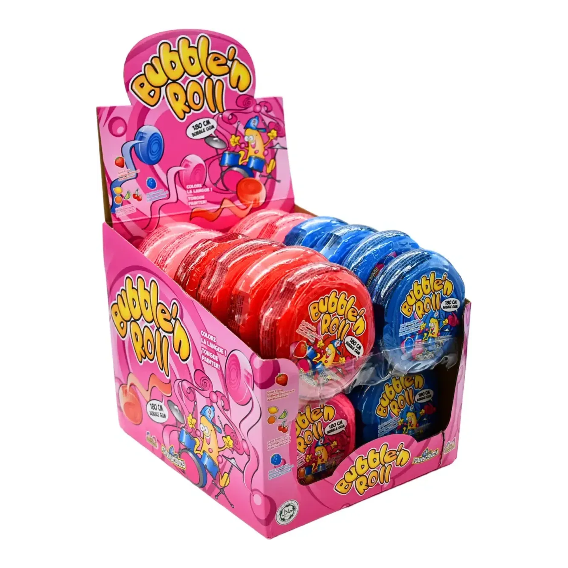 Caramelle divertenti Bubble 'n Roll (24x 58gr)