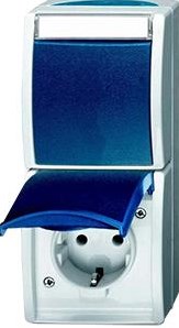 Busch Jaeger SWD interruttore combinato a montaggio superficiale ra verticale blu - 4696030