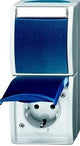 Busch Jaeger SWD interruptor combinado de superficie ra vertical azul - 4696030