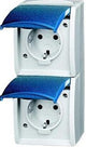 Busch Jaeger SWD presa da parete RA doppia verticale blu - 4696020