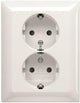 Busch Jaeger enchufe empotrado blanco RA doble + seguro para niños - 4694020