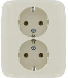 Bush jaeger toma de corriente doble RA crema bush j. 4691840