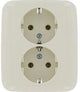 Bush jaeger toma de corriente doble RA crema bush j. 4691840