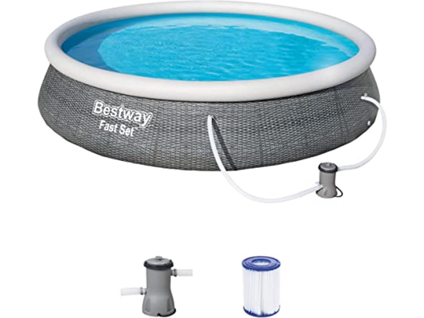 Bestway zwembad fast set set rond rotan, 396cm