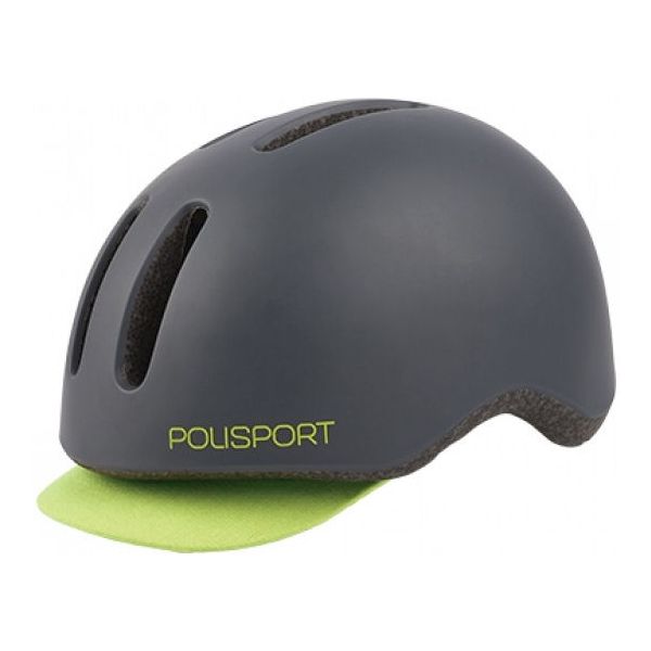 Polisport helm Commuter mat grijs fluo geel M 54-58cm
