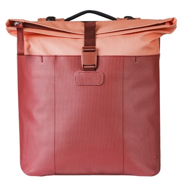 Basil bolsa doble para bicicleta vive mik 28-35l 14 x 30 x 38 cm - rosa burdeos