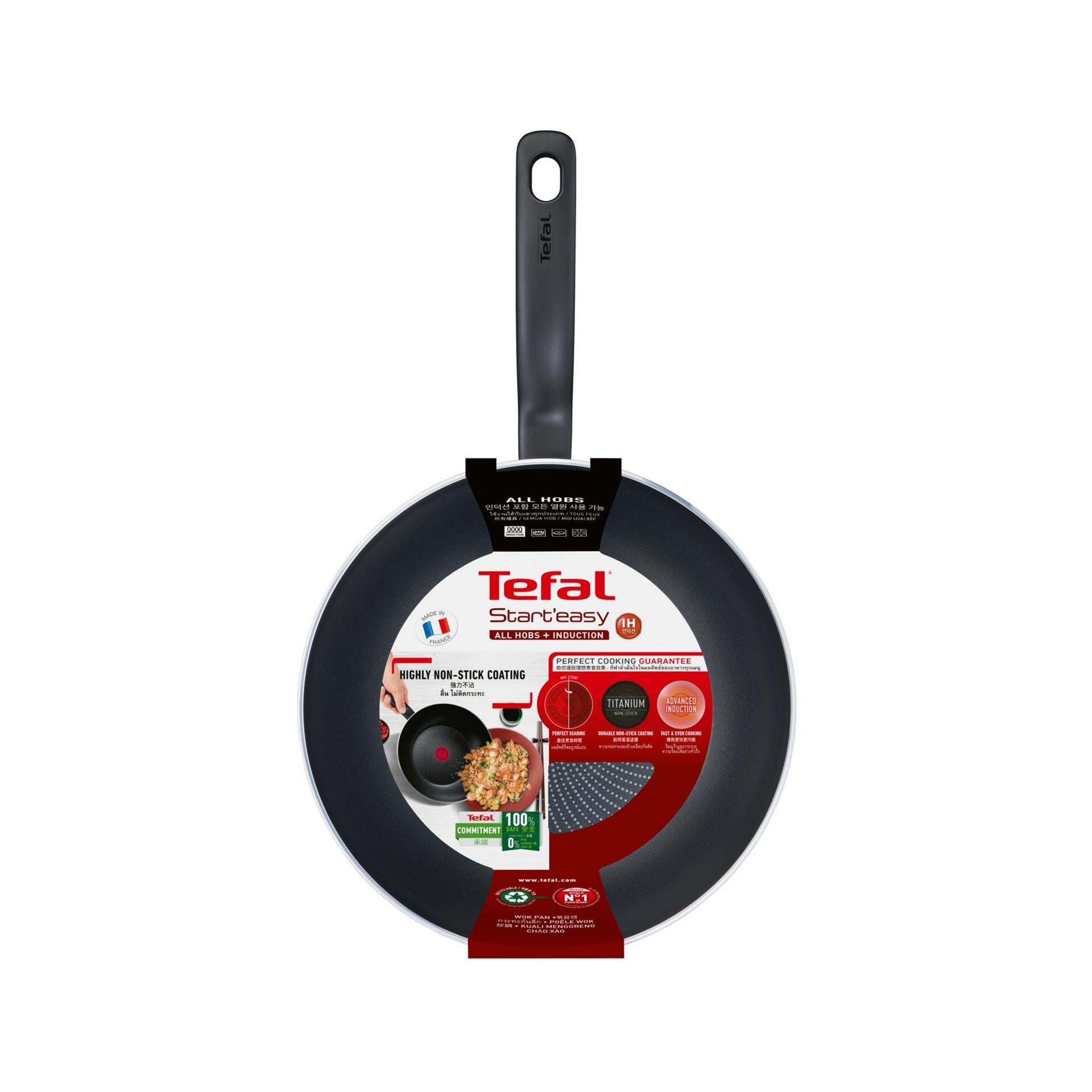 Tefal pentole tefal inizio facile wokpan 28 cm nero