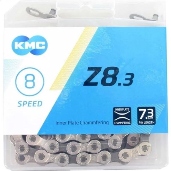 BZ08NG114 KMC Catena di biciclette 6 7 Grigio argento a 8 velocità