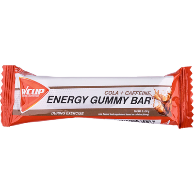 Wcup - barretta energetica gommosa cola blast con 60 grammi di caffeina 24 pezzi