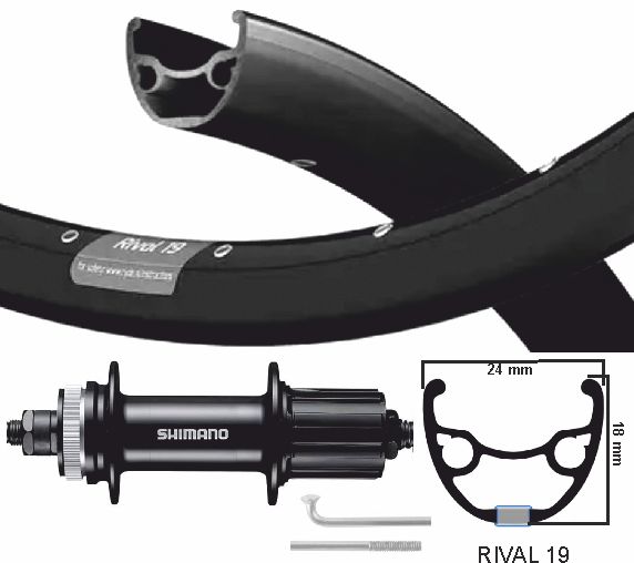 Rueda trasera de KGS 27.5 pulgadas 584 Black Cass 8-10 V Centerlock Outages