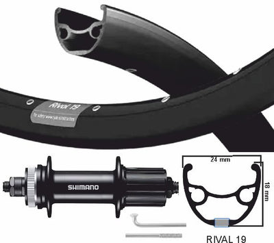 Rueda trasera de KGS 27.5 pulgadas 584 Black Cass 8-10 V Centerlock Outages