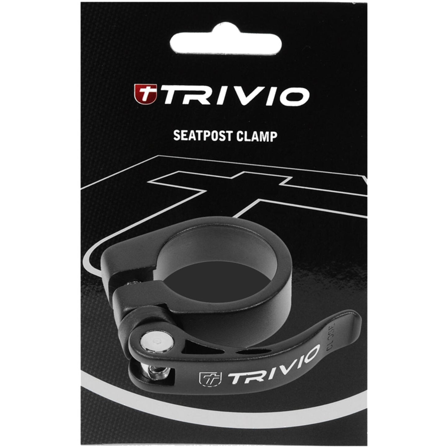 Trivio - morsetto reggisella alluminio nero 34,9mm sgancio rapido