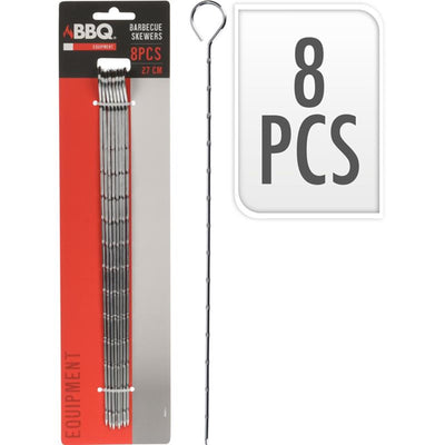 Penne per barbecue 27 cm set da 8 pezzi su cartoncino