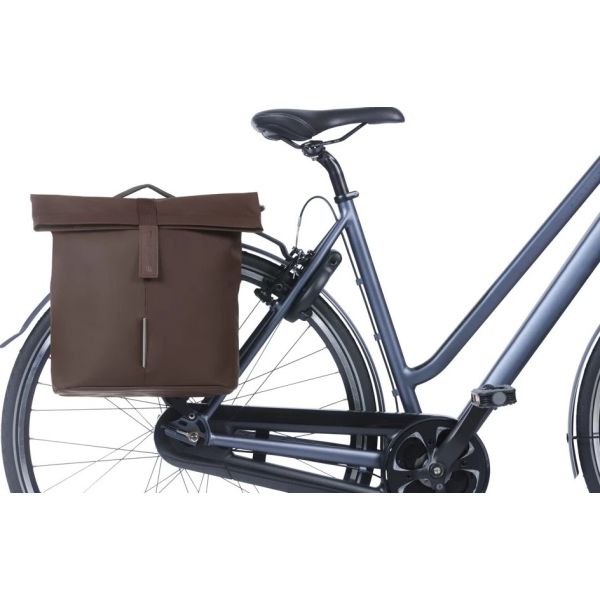 Basil Bolsa de bicicleta Doble Ciudad Taza marrón mik 28-32L