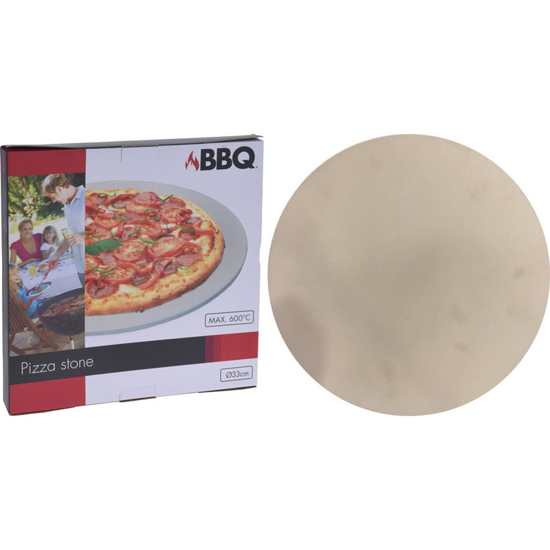 Pietra della pizza BBQ per barbecue fino a 600 ° C Ø 33 cm Crema