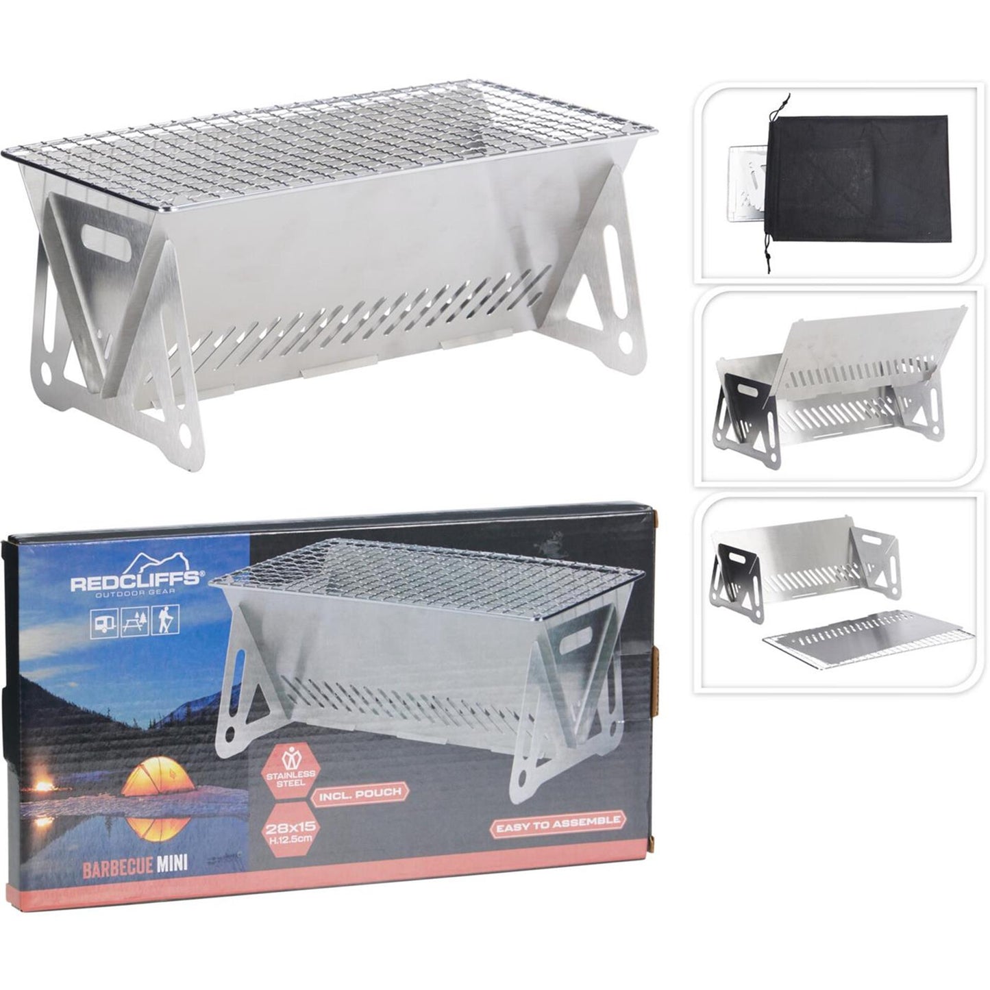Redcliffs bbq mini vouwbaar rvs