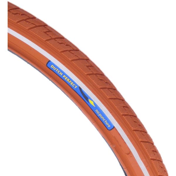 Dutchperfect Tire Dutch Perfect 28 x 1.40 40-622 mm de marrón anti-lok con reflejo