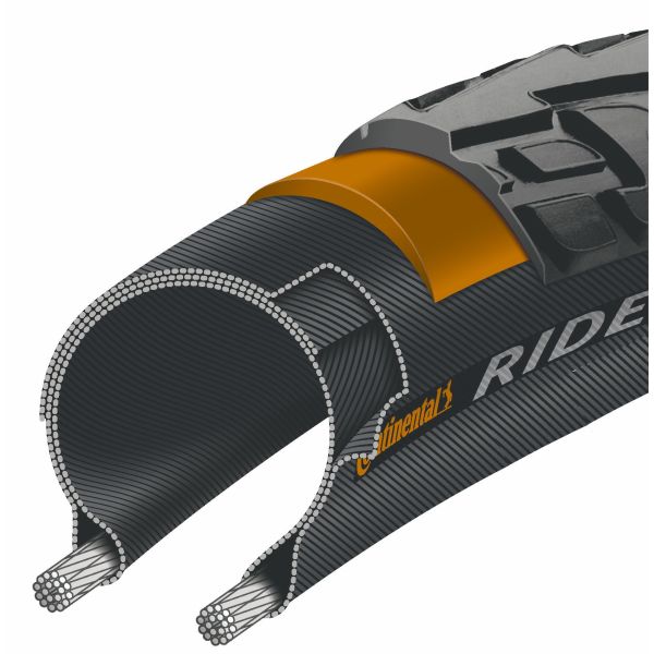 Tour de viaje continental exterior 24 x 1.75 47-507 - negro