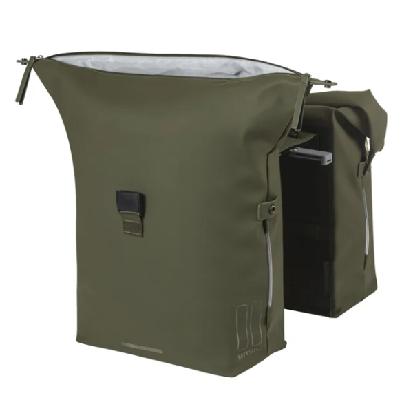 Basil Doble Bag Soho Nordlicht Mik 41l Mossgroen