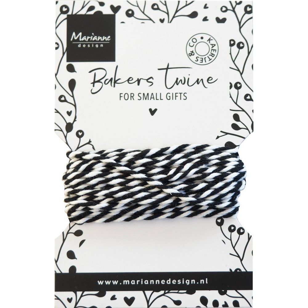 Design Marianne • spago da panettiere nero bianco