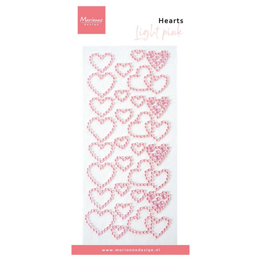 Disegno Marianne • decorazioni cuore strass rosa chiaro