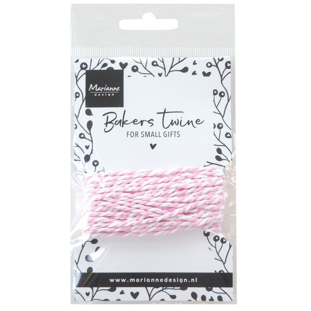 Design Marianne • spago da panettiere rosa chiaro bianco