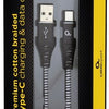 Cavo di ricarica USB-C Cableexpert | 1m | intrecciato | bianco e nero - 9530140
