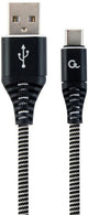 Cable de carga USB-C de Cableexpert | 1 metro | trenzado | blanco y negro - 9530140