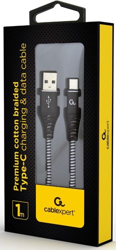 Cavo di ricarica USB-C Cableexpert 2 m intrecciato nero - bianco - 9530141
