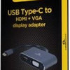 Enzo cablexpert usb-c naar hdmi + vga adapter kabel 15cm - 9530408