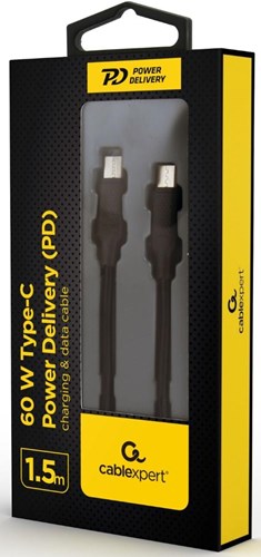 Cableexpert USB-C - Cable de carga USB-C 1,5m negro - máx 60w - 9530160