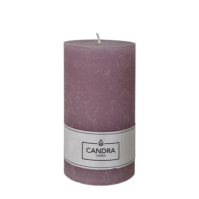 Candra candela rustica a colonna lilla 130 68mm