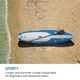 Abi capital sports sup board lanikai cruiser 10'8 blue stripes