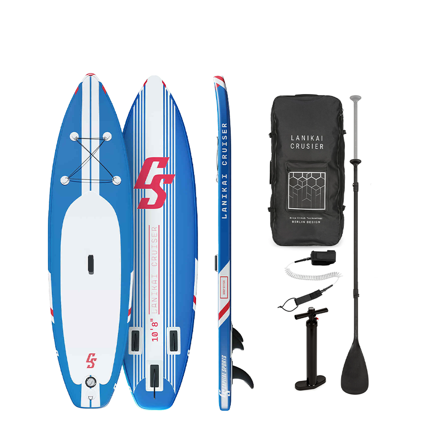 Abi capital sports sup board lanikai cruiser 10'8 blue stripes
