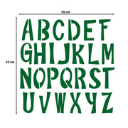 Vaessen creative • stencil alfabeto lettere maiuscole 15x15 cm - afbeelding 2