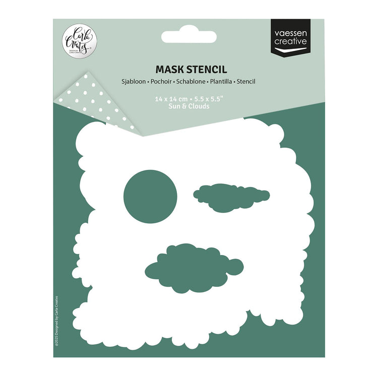Vaessen creative • stencil zon wolken 14x14cm